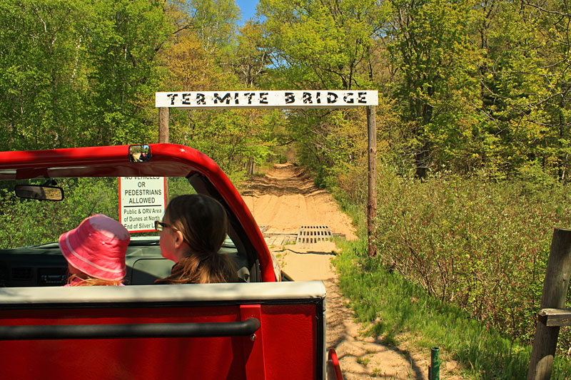 the termite bridge at the start of the mac woods dune rides